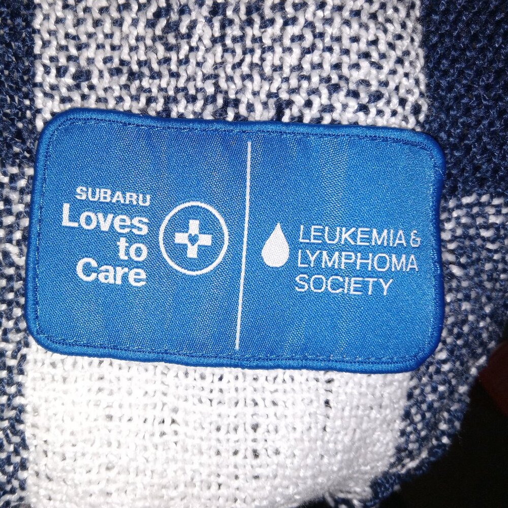 Pottery Barn Sabura loves to care Leukemia & Lymphoma Society throw blanket-Used